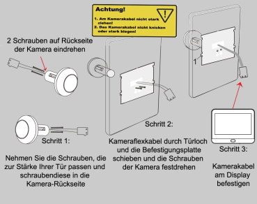 Preview: TKSTAR Türspion Überwachungs-Kamera Funk WLAN WiFi Handyübertragung mit APP Handy Aufzeichnung + Bewegungsmelder Nachtsicht mit 5000mAh Akku + 4.3" Display Monitor